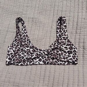 Leopard Blackbough Bikini Top Size M